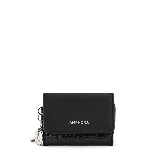 Penelope Small Black Exterior Closure Wallet