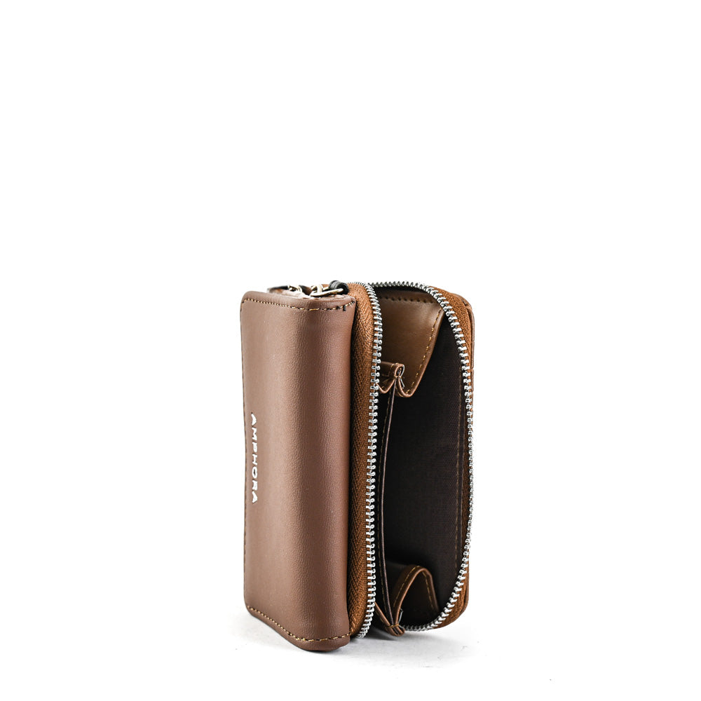 Penelope Small Brown Exterior Closure Wallet