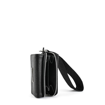 Small Marta Black Exterior Closure Wallet