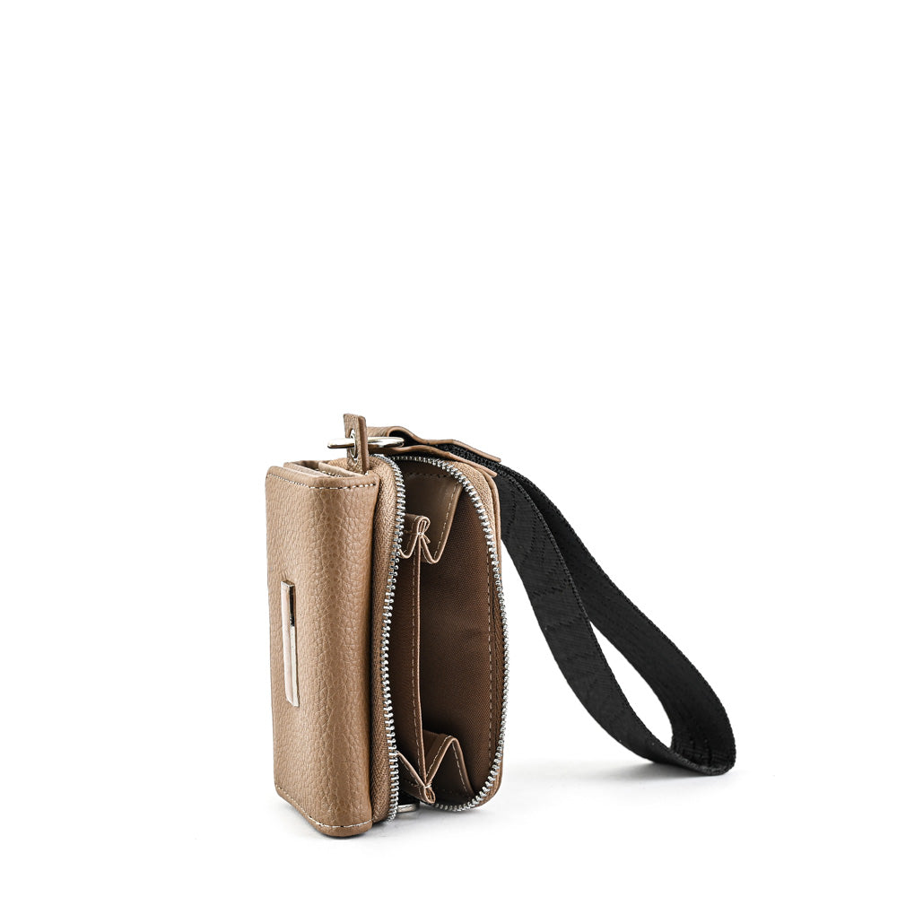 Small Dark Taupe Marta Exterior Closure Wallet