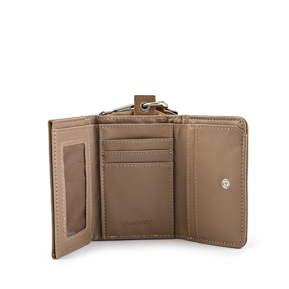 Small Dark Taupe Marta Exterior Closure Wallet