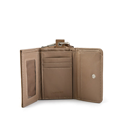 Small Dark Taupe Marta Exterior Closure Wallet