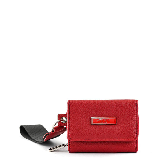 Small Marta Red Exterior Closure Wallet