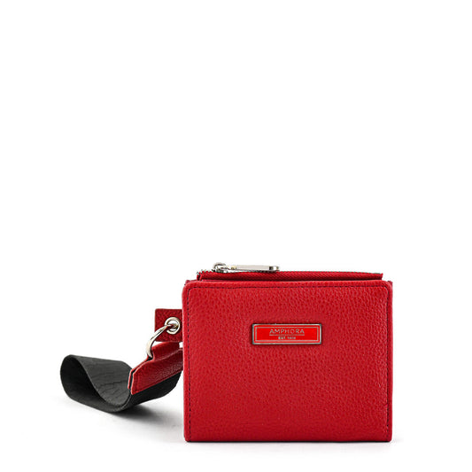 Small Marta Red Exterior Closure Wallet