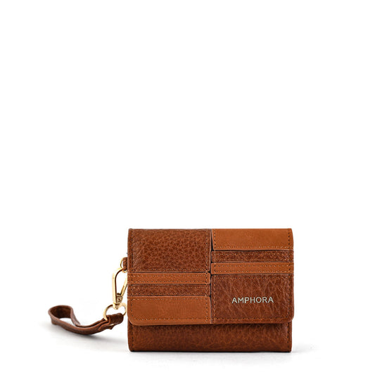 Medium Brown Mariannel Small Exterior Closure Wallet