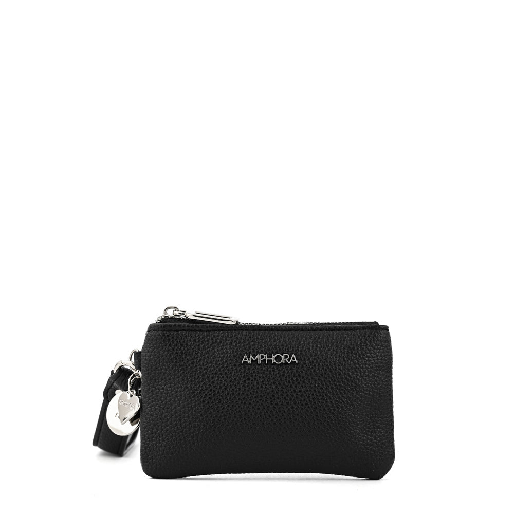 Rectangular black charms purse