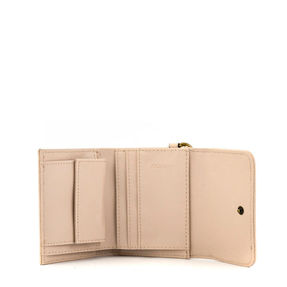 Small beige secure wallet