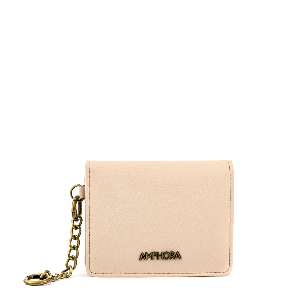 Card holder with beige secure window