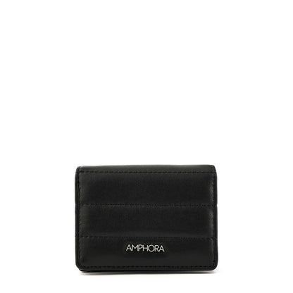 Black anima card holder with interior pocket