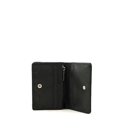 Black anima card holder with interior pocket