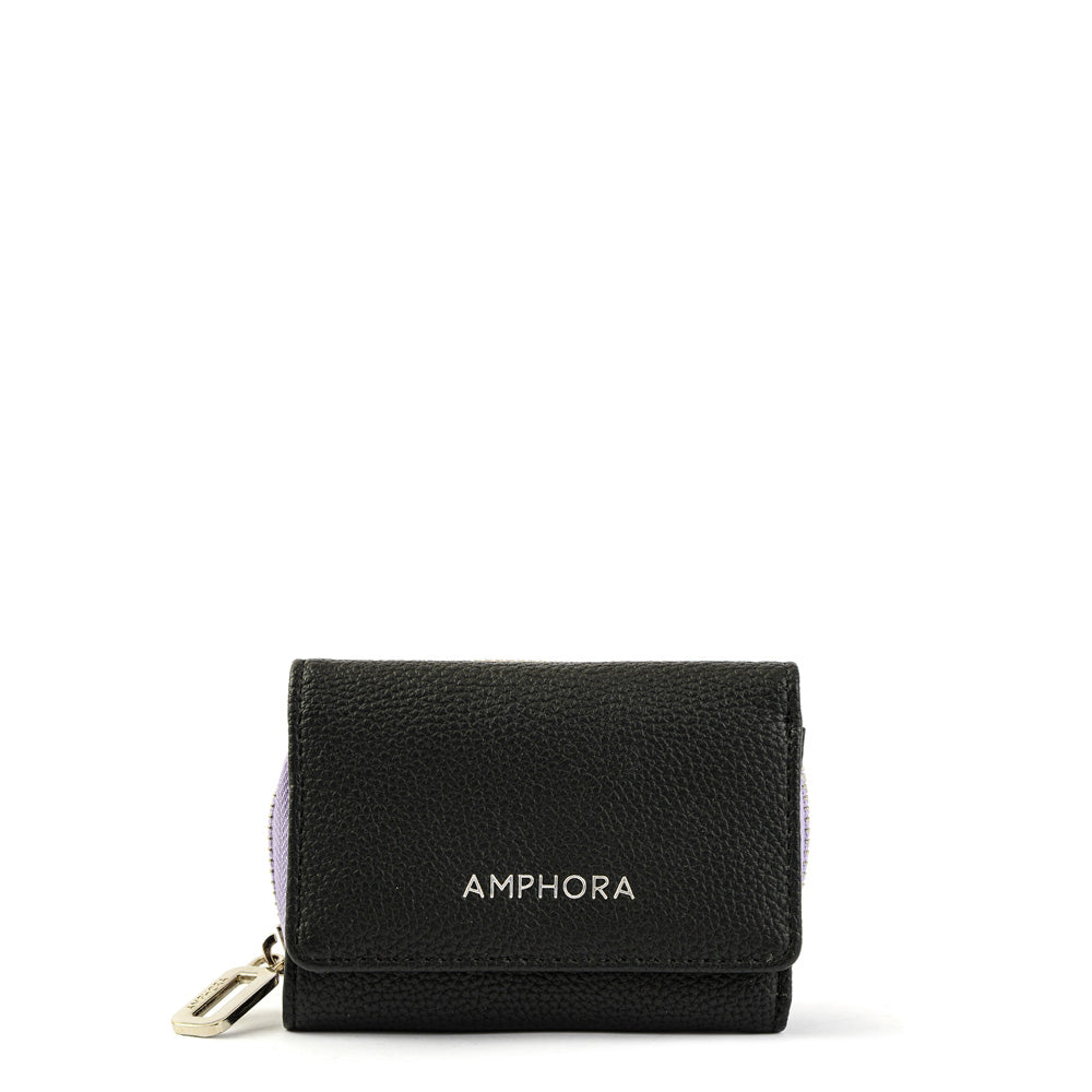Small Milane Black Exterior Closure Wallet