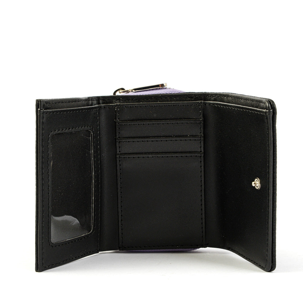 Small Milane Black Exterior Closure Wallet