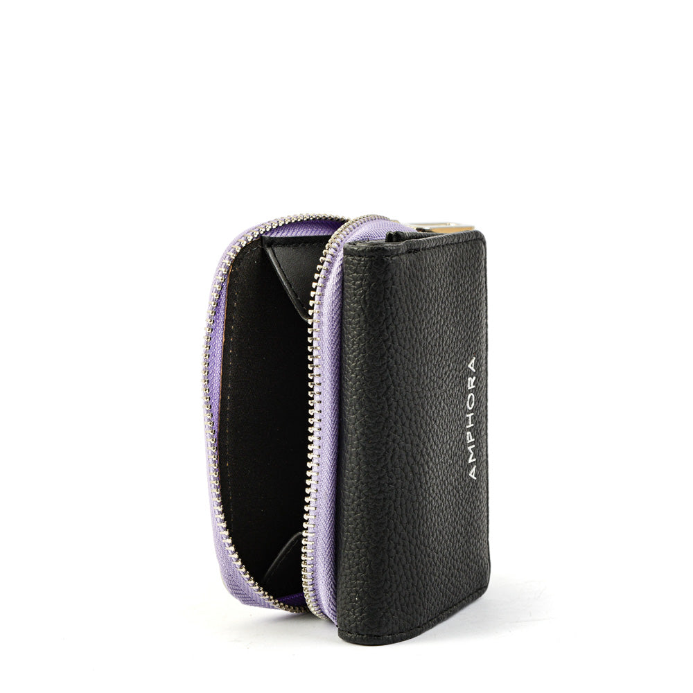 Small Milane Black Exterior Closure Wallet