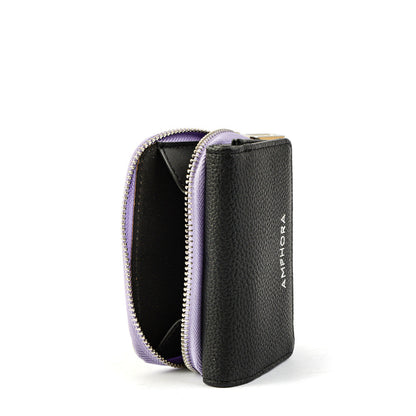 Small Milane Black Exterior Closure Wallet