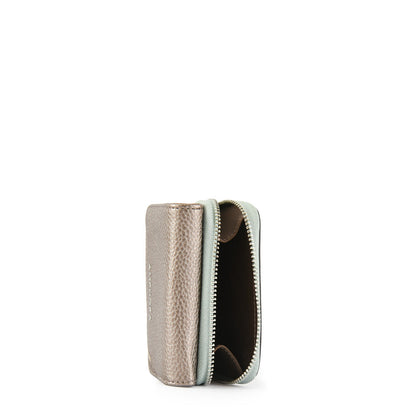 Dark Silver Milane Small Exterior Closure Wallet