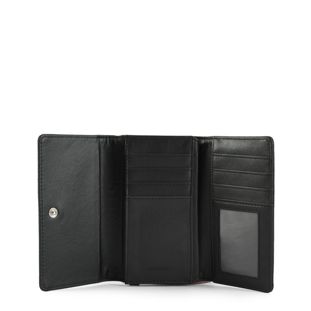 Armenian Medium Accordion Wallet Black