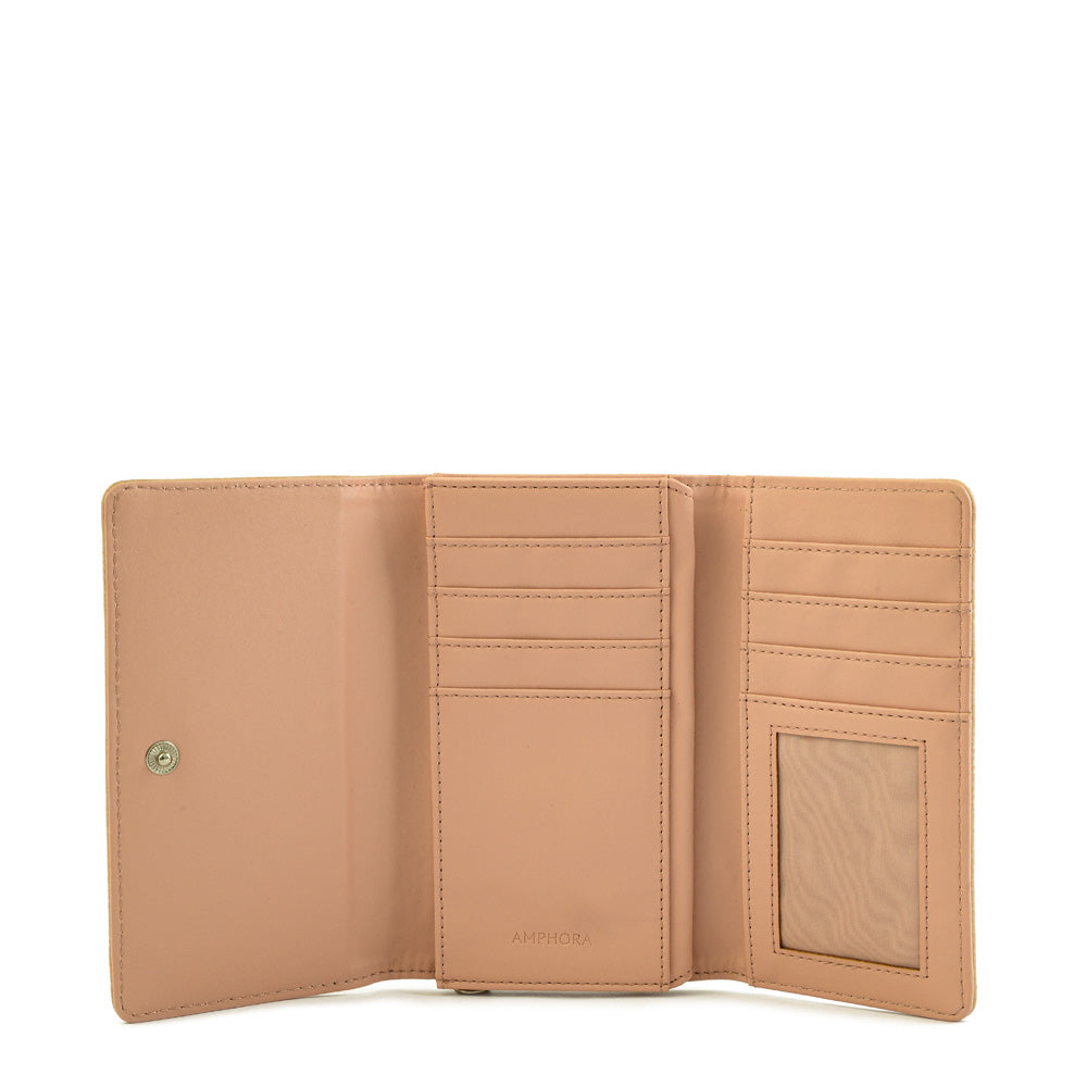 Armenian Beige Medium Accordion Wallet