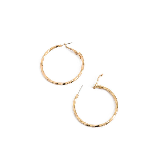 Golden hoop earrings