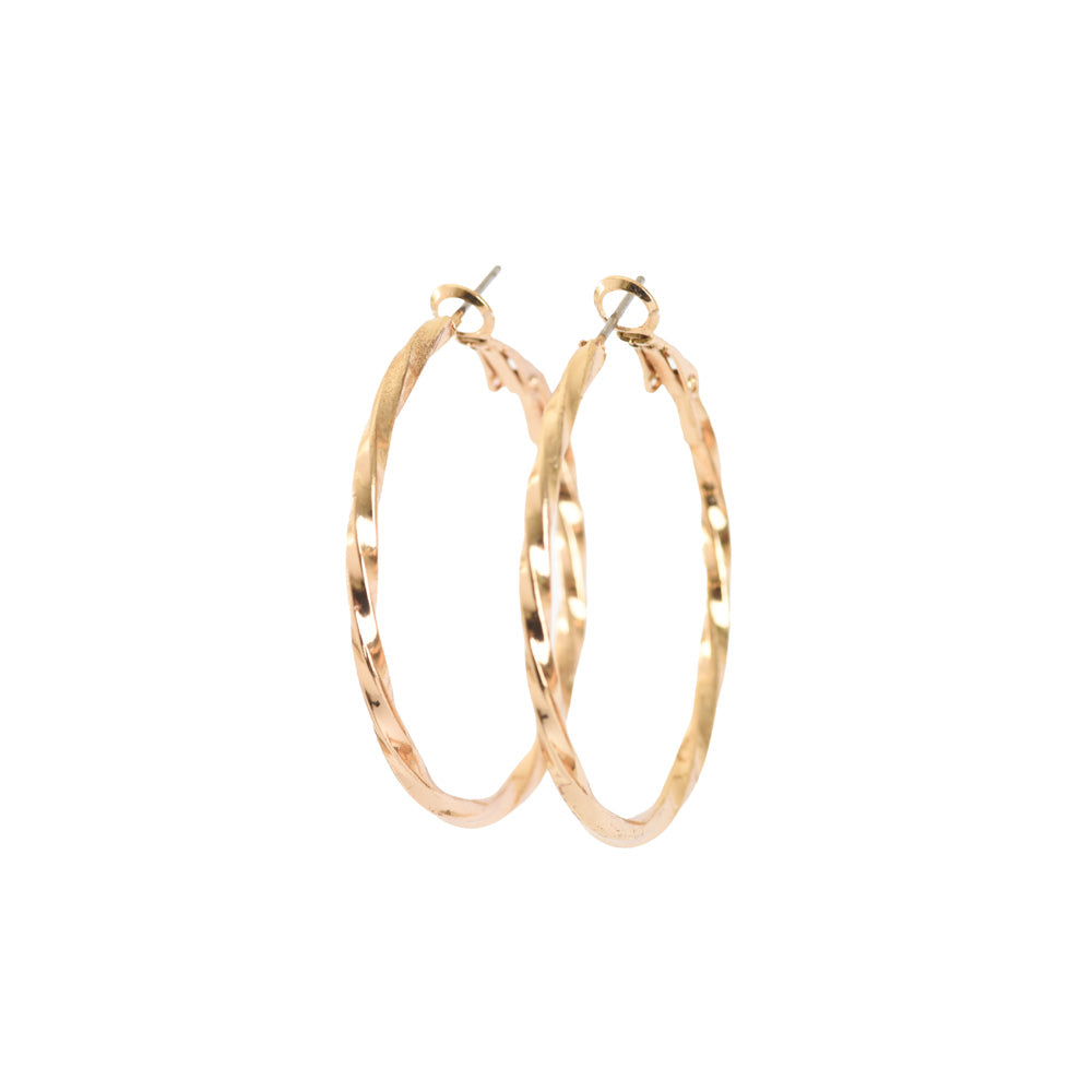 Golden hoop earrings