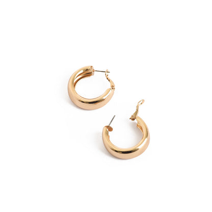 Golden hoop earrings