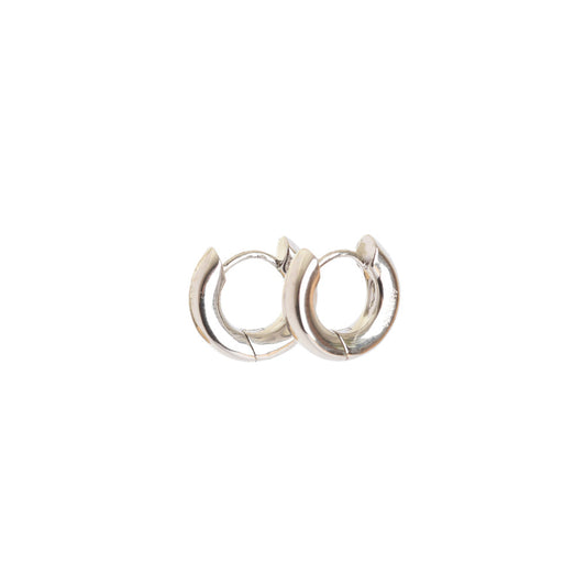 Silver hoop hoop earrings