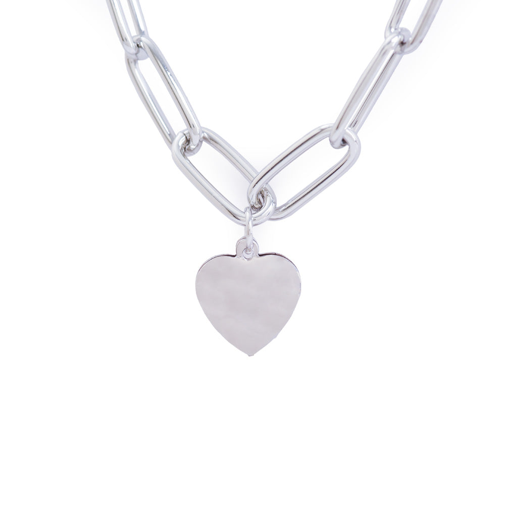 Triple silver chunky necklace