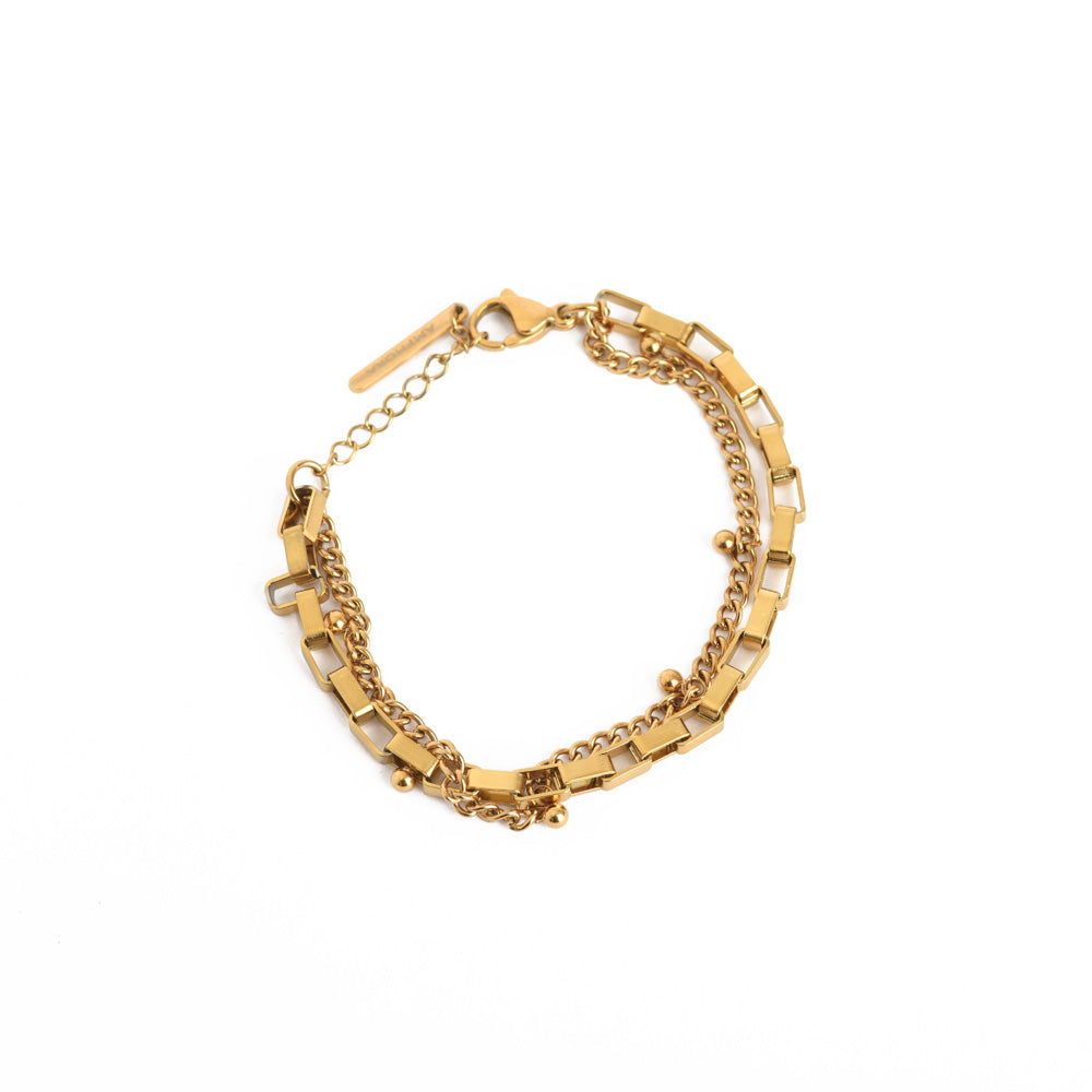 Gold adjustable chunky bracelet