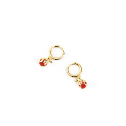 Golden chinita animal hoop earrings