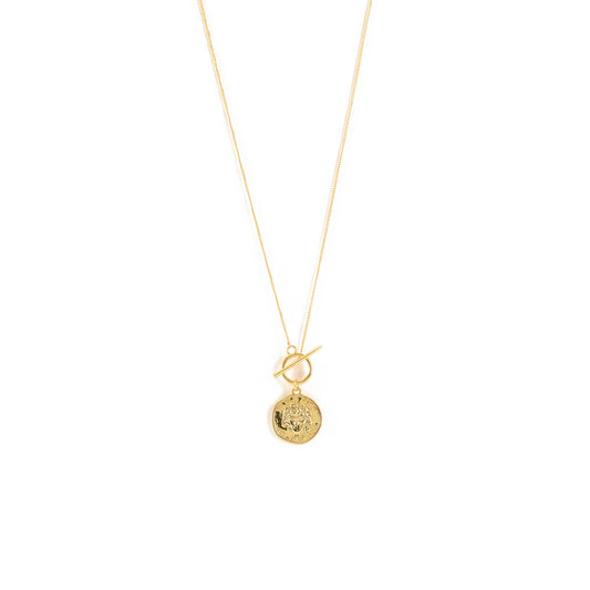 Golden coin necklace