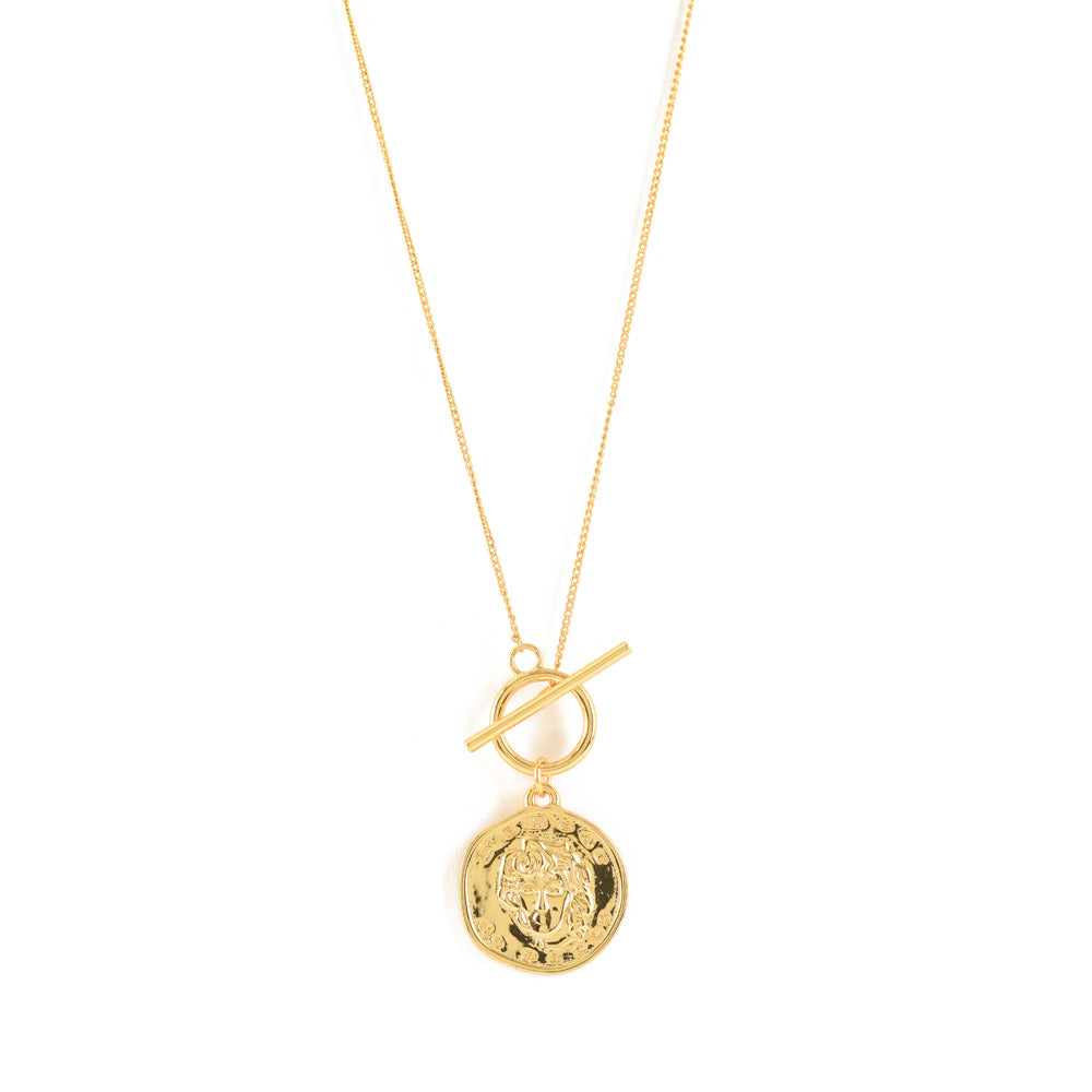 Golden coin necklace