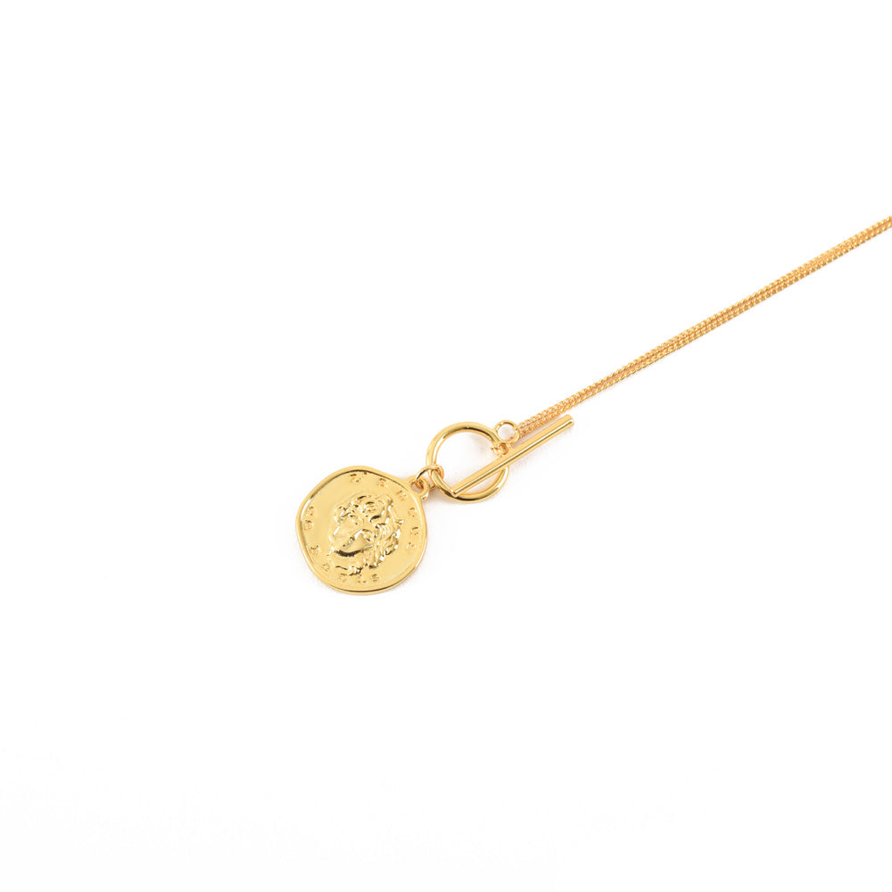 Golden coin necklace