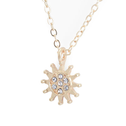 Triple gold coin necklace