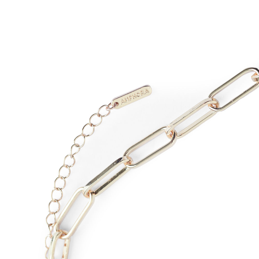 Triple gold coin necklace