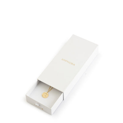 Triple gold coin necklace