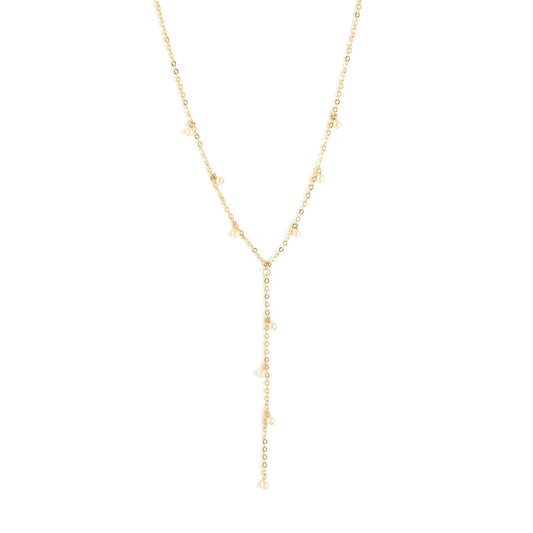 Necklace with golden pearl pendant