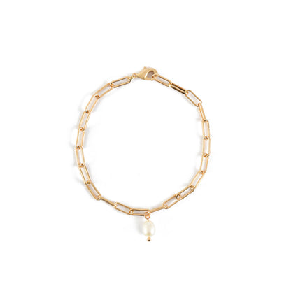 Golden pearl bracelet