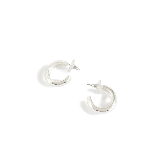 Silver Denver hoop earrings