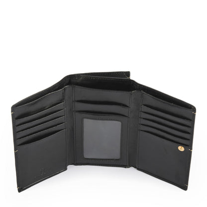 amphora le eyelet billetera cierre exterior negro