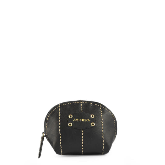 amphora le eyelet monedero oval negro