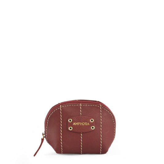 amphora le eyelet monedero oval rojo