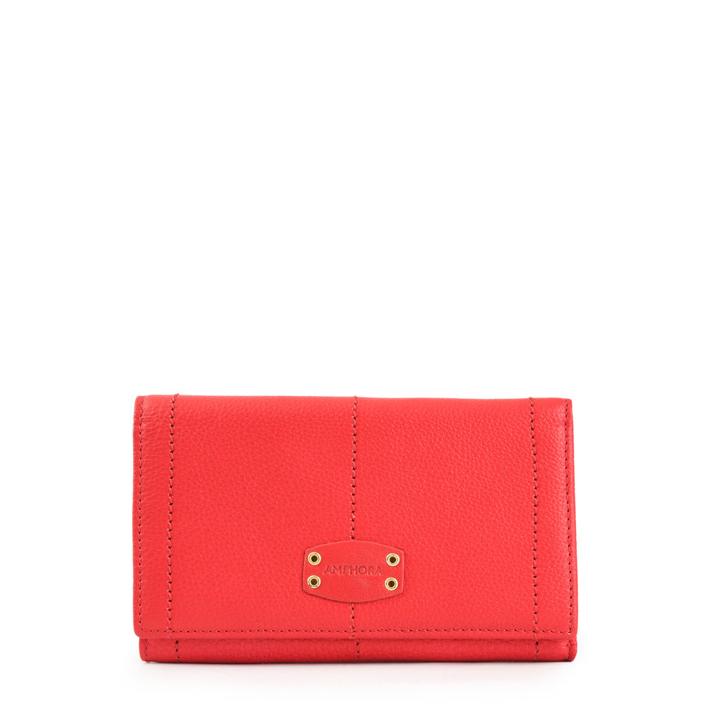 Medium Exterior Closure Wallet 0 Eyelet Coral