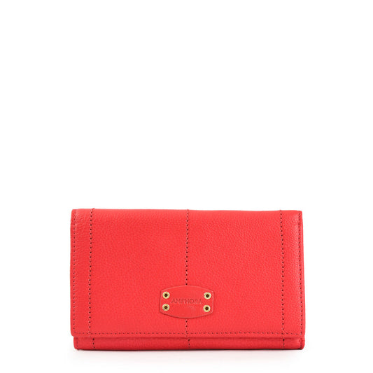 Medium Exterior Closure Wallet 0 Eyelet Coral