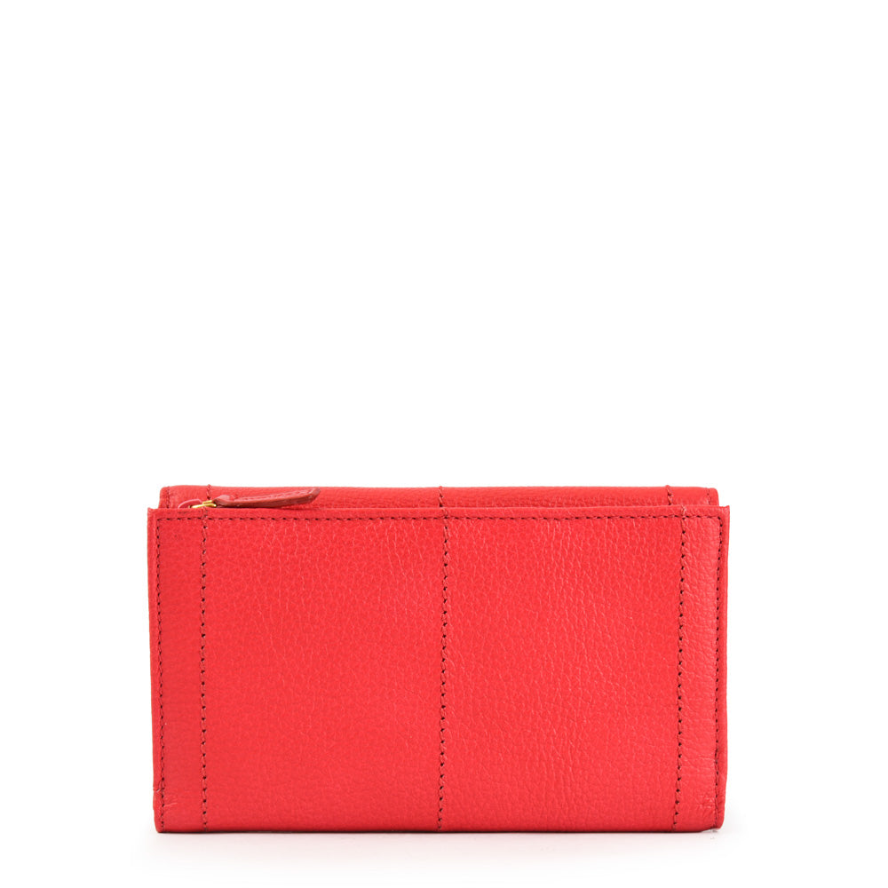 Medium Exterior Closure Wallet 0 Eyelet Coral