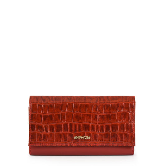 Crocco class red checkbook with flap