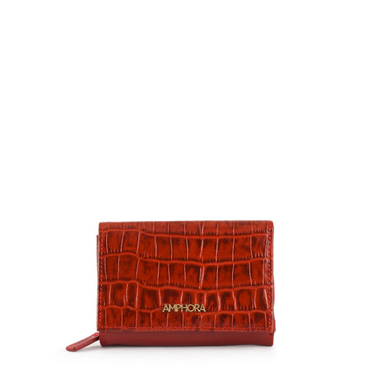 Small Crocco Class Red Exterior Closure Wallet