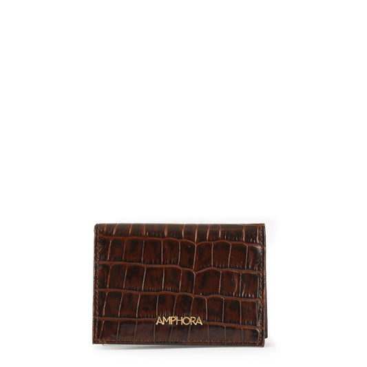 Crocco Class Small Wallet Dark Brown