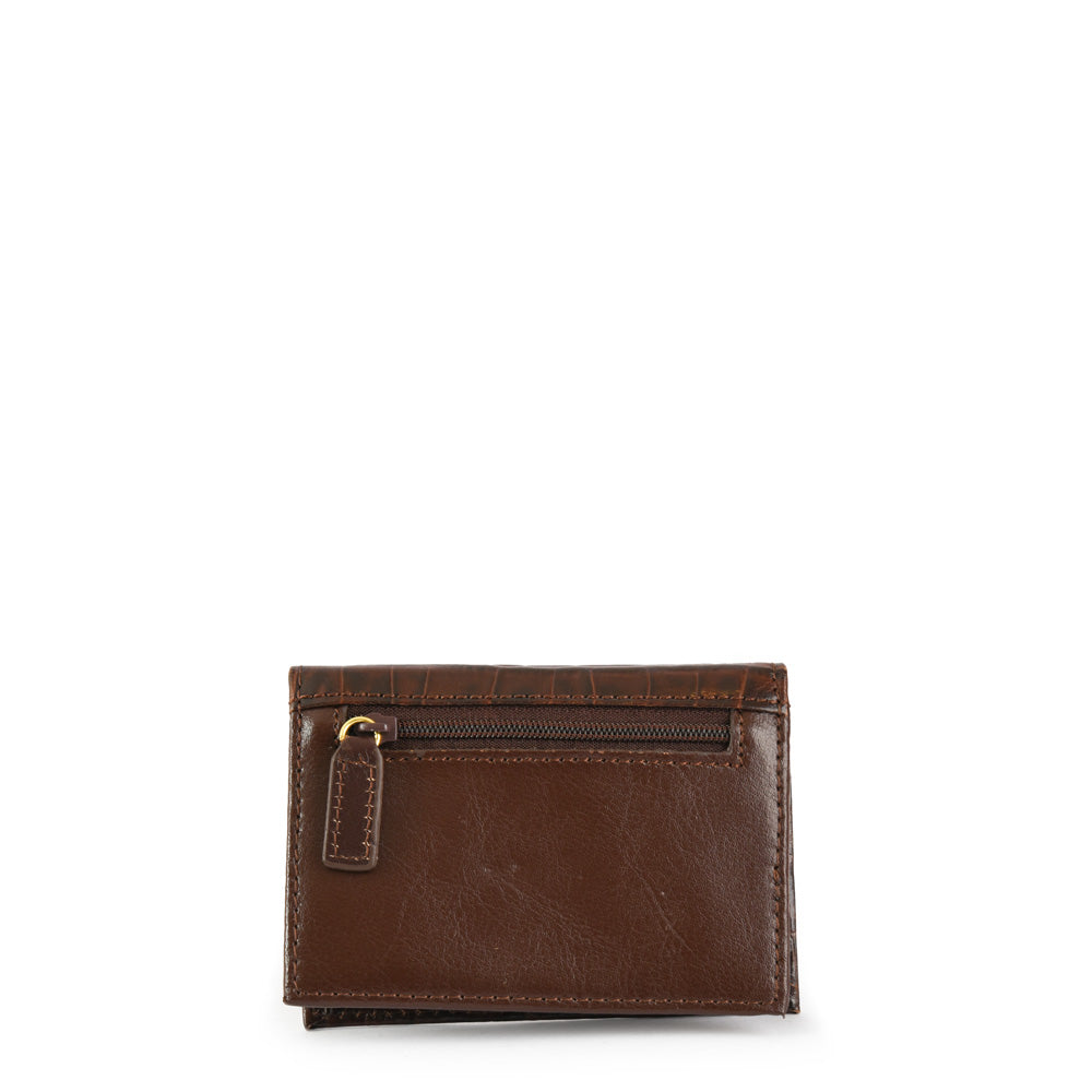 Crocco Class Small Wallet Dark Brown