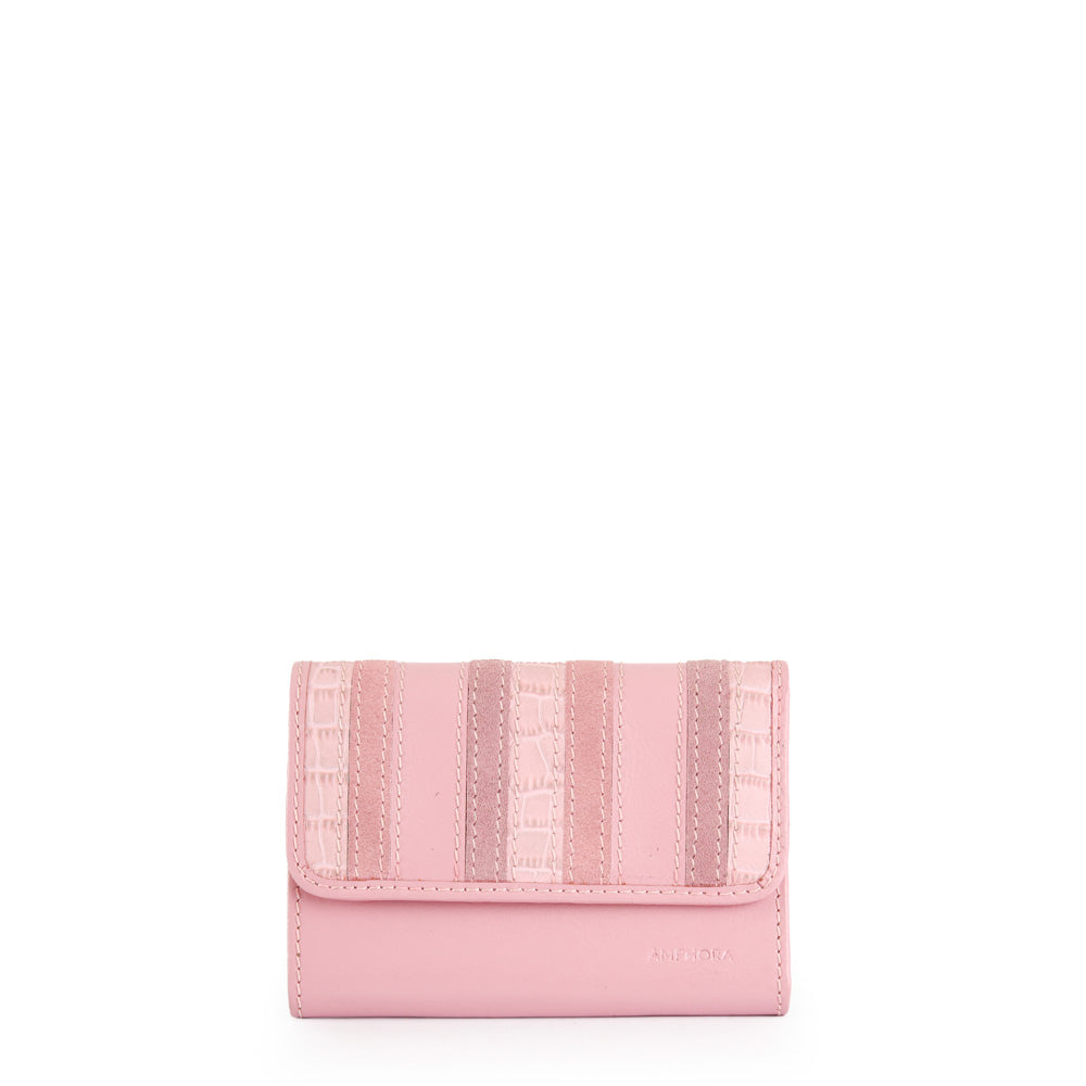 Medium Wallet 0 Stripes Old Pink