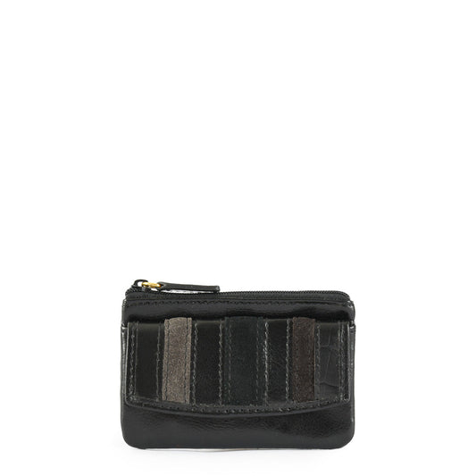 Rectangular purse 0 stripes black