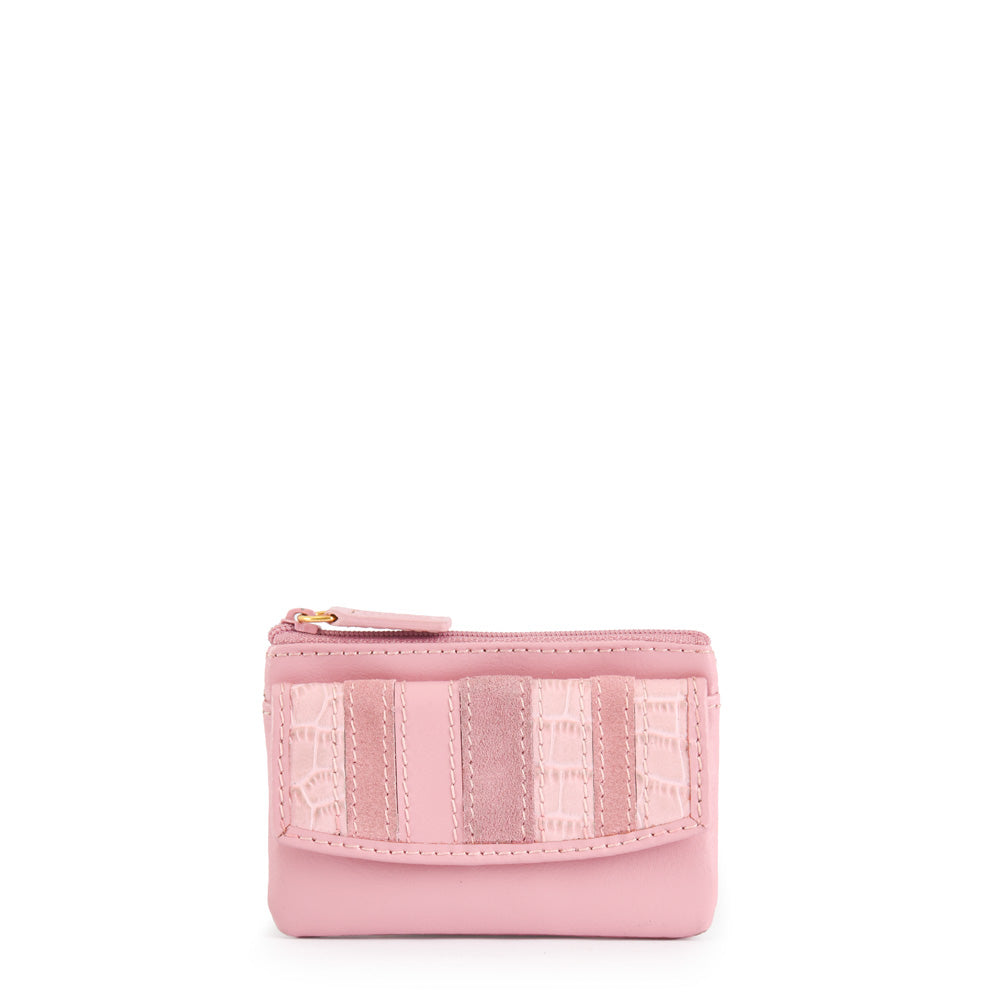 Rectangular purse 0 stripes old pink